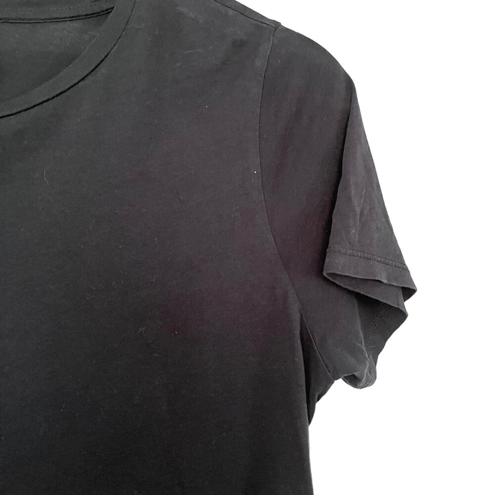 Dorothee Schumacher black tshirt with ruffle bottom detail size 3 - Picture 5 of 8